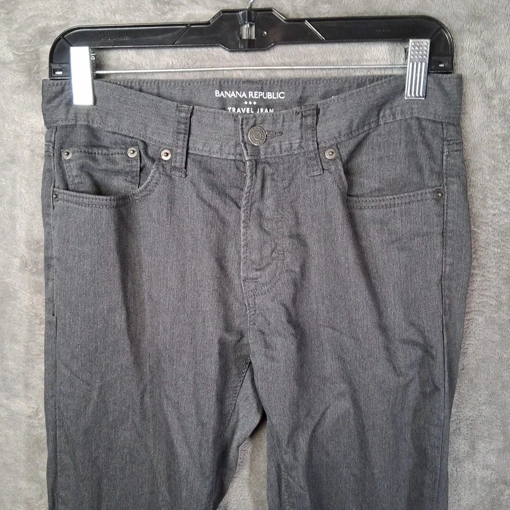 Banana Republic Travel Jeans Mens 28x32 Slim Fit Gray Stretchable Casual